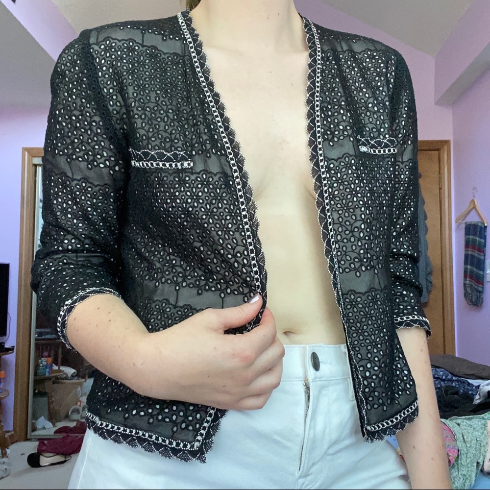 vintage lace silk jacket!